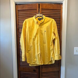 Polo by Ralph Lauren Men's Yellow Button Down Shirt